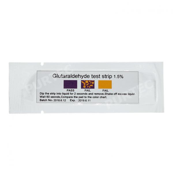 Glutaraldehyde test strip